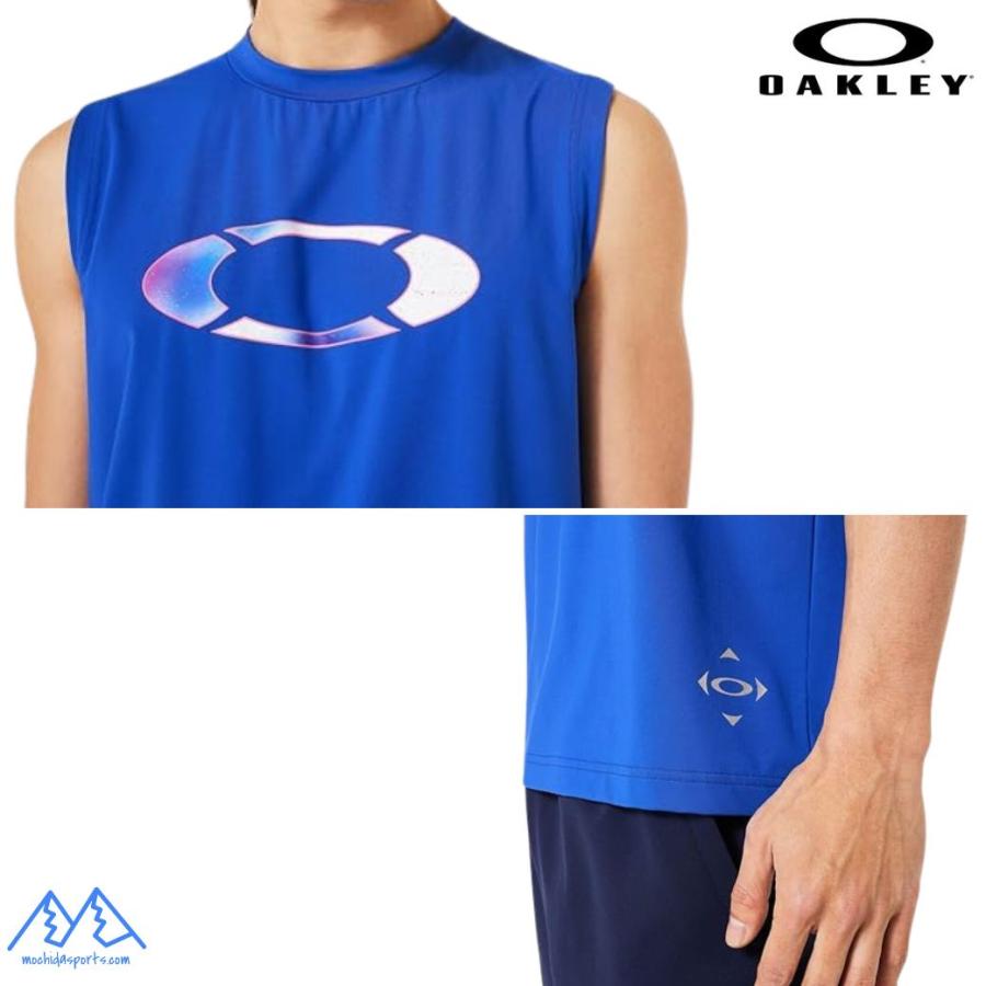 OAKLEY（オークリー） タンクトップ ノースリーブ シャツ ブルー 吸汗