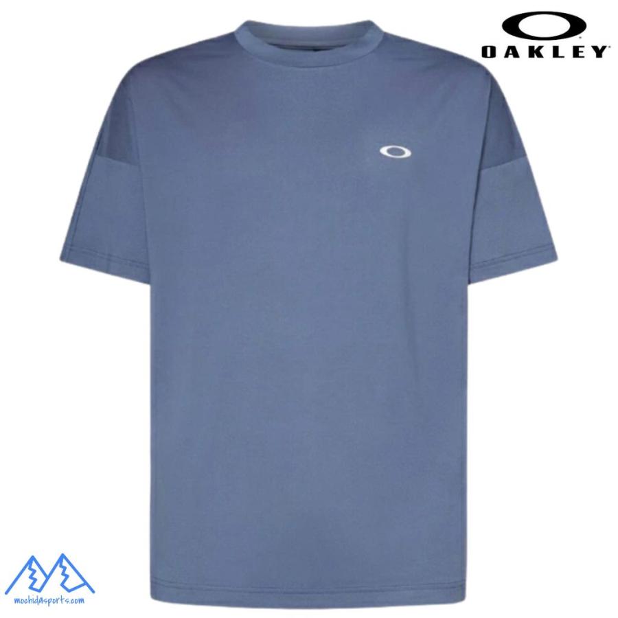OAKLEY（オークリー） Tシャツ ブルー 吸汗速乾 高機能 伸縮素材