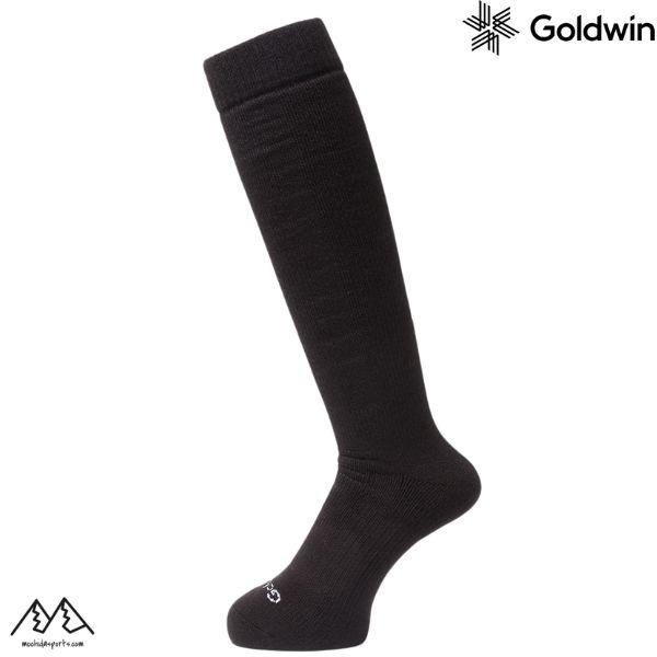 ゴールドウイン 中厚 スキーソックス ウール ハイソックス ブラック GOLDWIN Medium Weight Wool High Socks Black  GC24395-BK | GOLDWIN