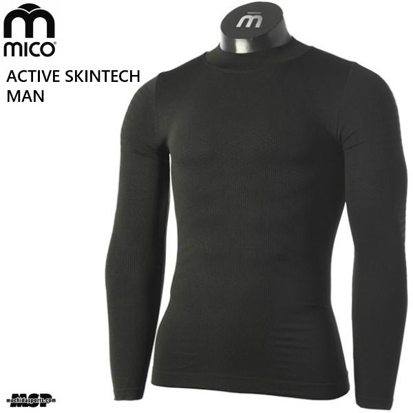 ミコ アンダーウエアセット ブラック 超速乾 mico ACTIVE SKINTECH MAN IN1432 [IN1432-007set] | REXXAM | 01