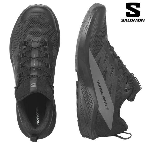 サロモン 防水 ゴアテックス トレイルランニング トレラン シューズ ブラック SALOMON SENSE RIDE 5 GTX black magnet black L47147200 | SALOMON | 01
