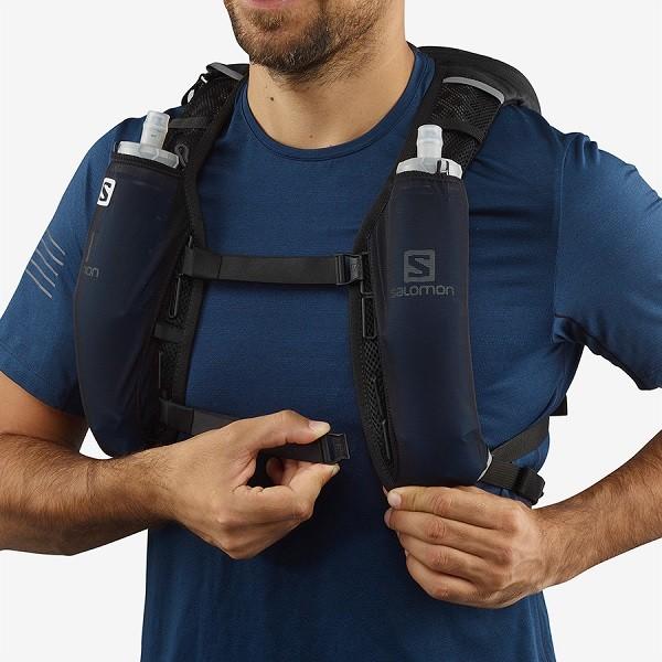 サロモン ランニング バックパック ブラック SALOMON AGILE 6 SET Black ランニングバッグ トレラン  LC1305500 | SALOMON | 01