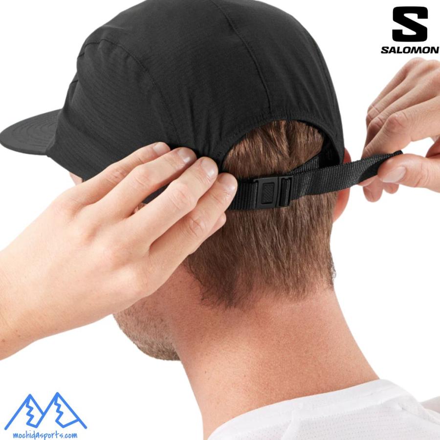 サロモン 防水 ランニング キャップ トレイルランニング ブラック SALOMON BONATTI WATERPROOF FIVE PANEL DEEP BLACK LC2020900 | SALOMON | 01