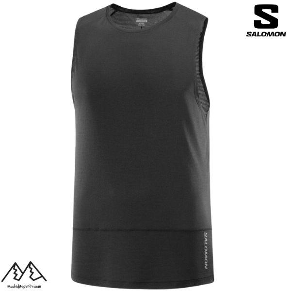 サロモン ランニングタンクトップ ノースリーブ ブラック SALOMON CROSS RUN TANK DEEP BLACK LC2051200 | SALOMON
