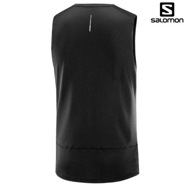 サロモン ランニングタンクトップ ノースリーブ ブラック SALOMON CROSS RUN TANK DEEP BLACK LC2051200 | SALOMON | 01