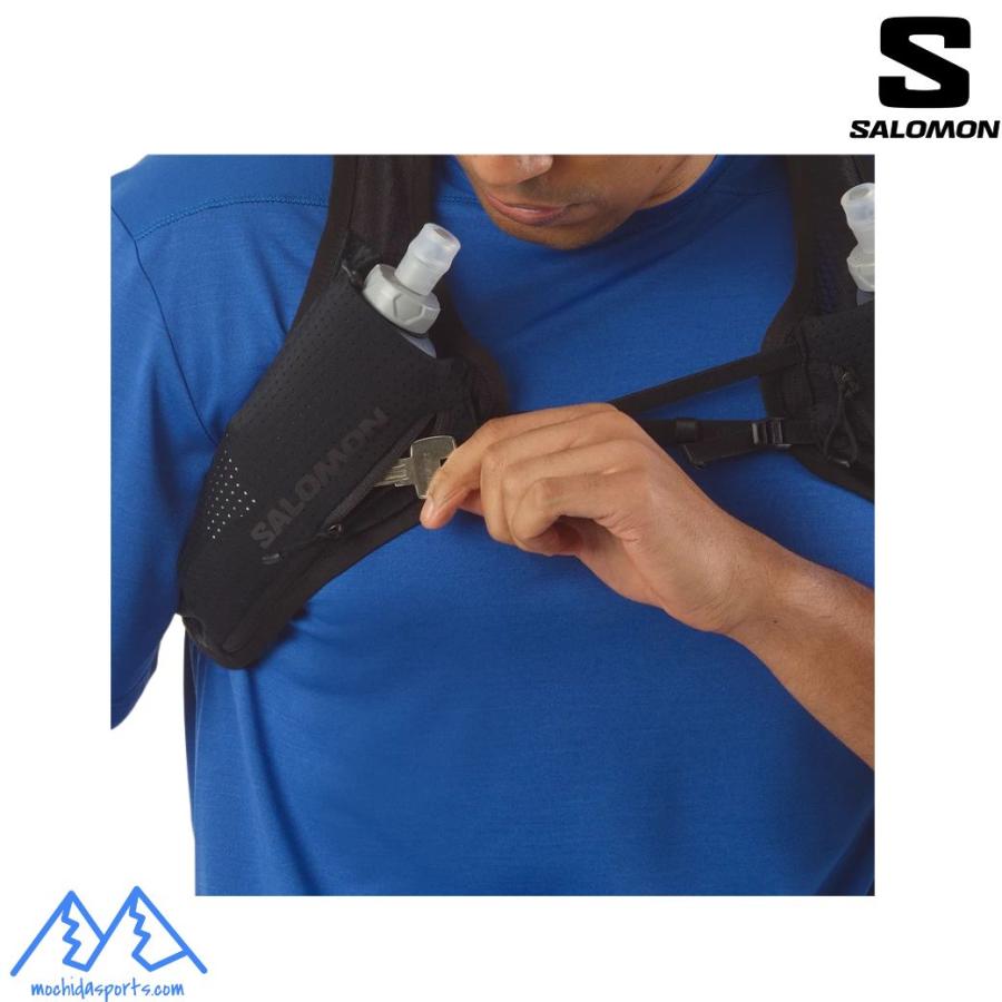 SALOMON PULSE 2 ランニングベストXS ブラック SALOMON / PULSE 2 超軽量コンパクトランニングベスト - トリッパーズ