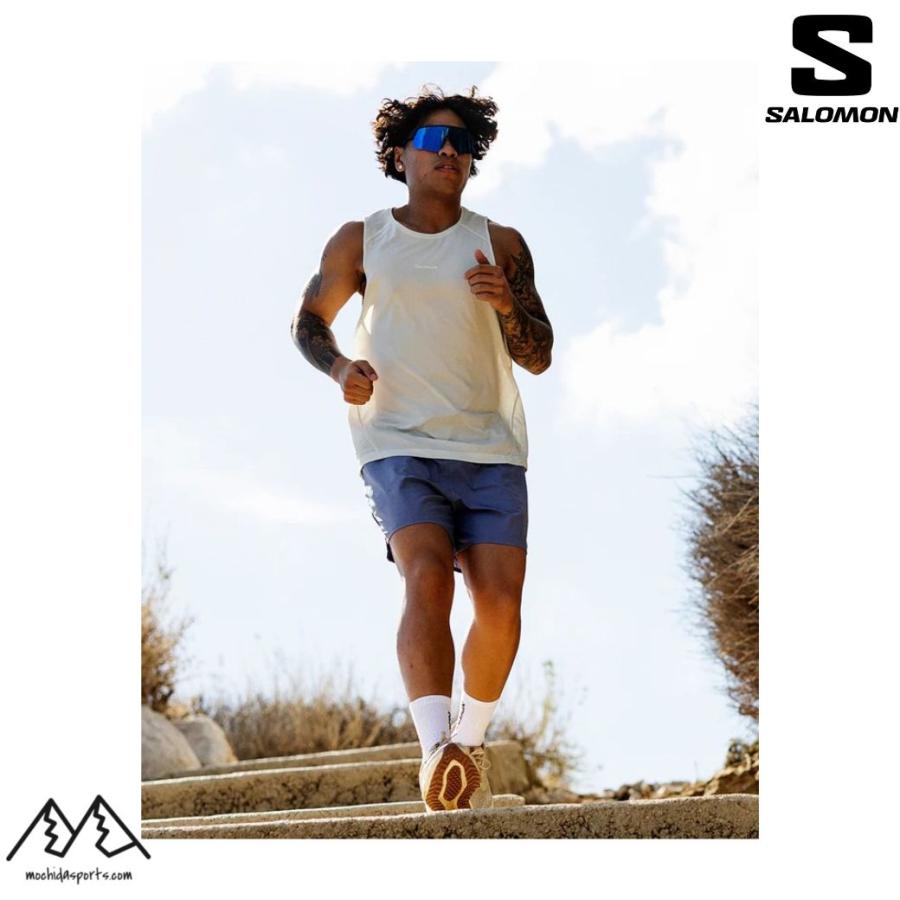 SALOMON（サロモン） ランニングタンクトップ ノースリーブ ホワイト