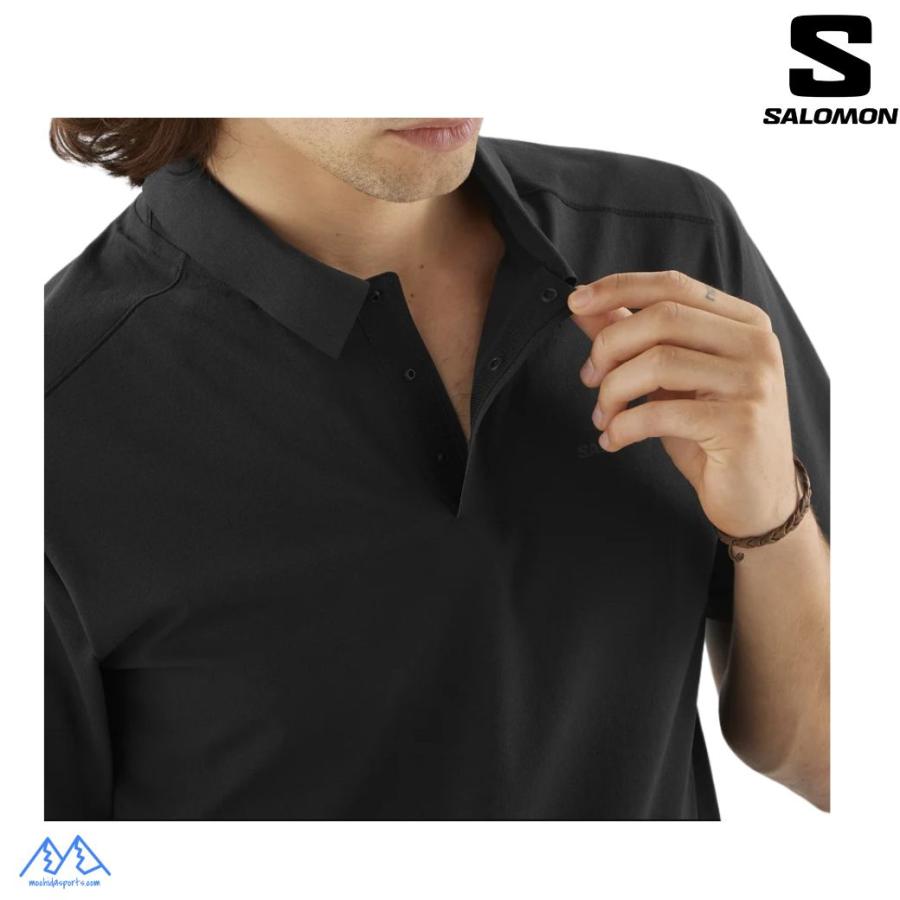 SALOMON（サロモン） ポロシャツ ブラック SALOMON TRACKLINE POLO M