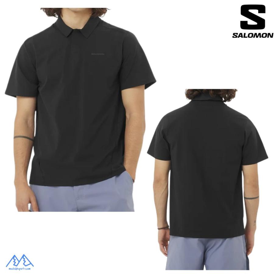 SALOMON（サロモン） ポロシャツ ブラック SALOMON TRACKLINE POLO M