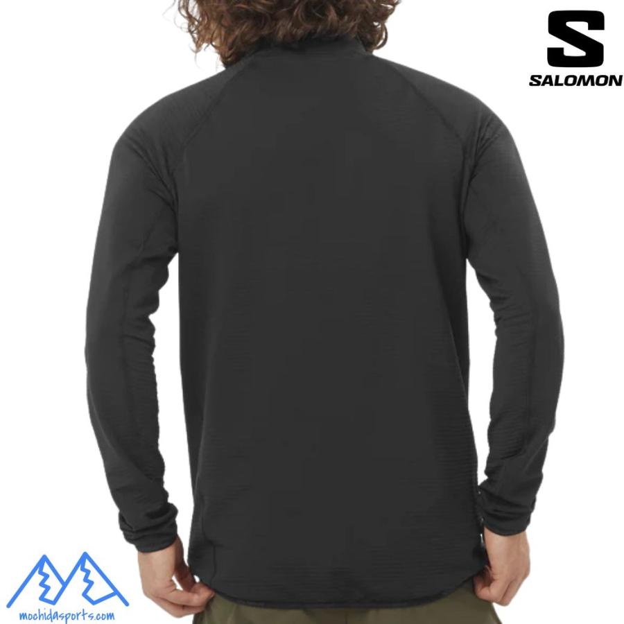 サロモン フルジップ フリース ストレッチ ジャケット ブラック SALOMON ESSENTIAL LIGHTWARM DEEP BLACK LC2443600 | SALOMON | 03