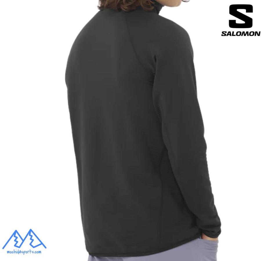 SALOMON サロモン ハーフジップ フリース ストレッチ ブラック ESSENTIAL LIGHTWARM HZ DEEP BLACK LC2444400 | SALOMON | 02