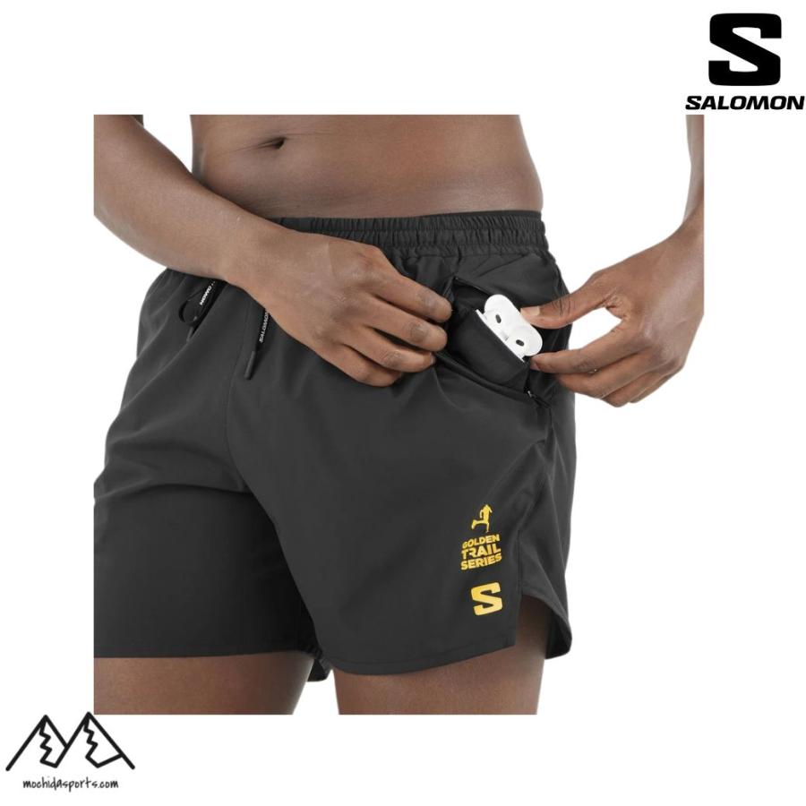 サロモン ランニングパンツ ランニングショーツ ブラック SALOMON SHKout CORE 5" SHORTS GOLDEN TRAIL SERIES DEEP BLACK LC2484500 | SALOMON | 03