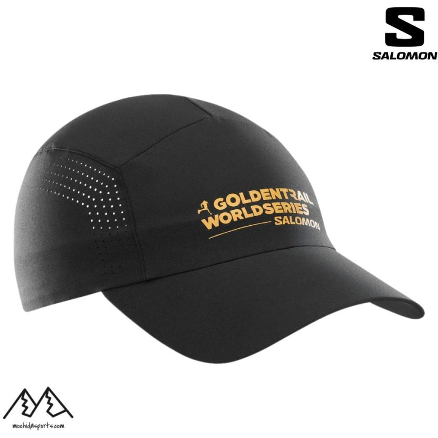 サロモン ランニング キャップ トレイルランニング ブラック SALOMON SHKout 7 PANELS GOLDEN TRAIL SERIES CAP DEEP BLACK LC2532800 | SALOMON