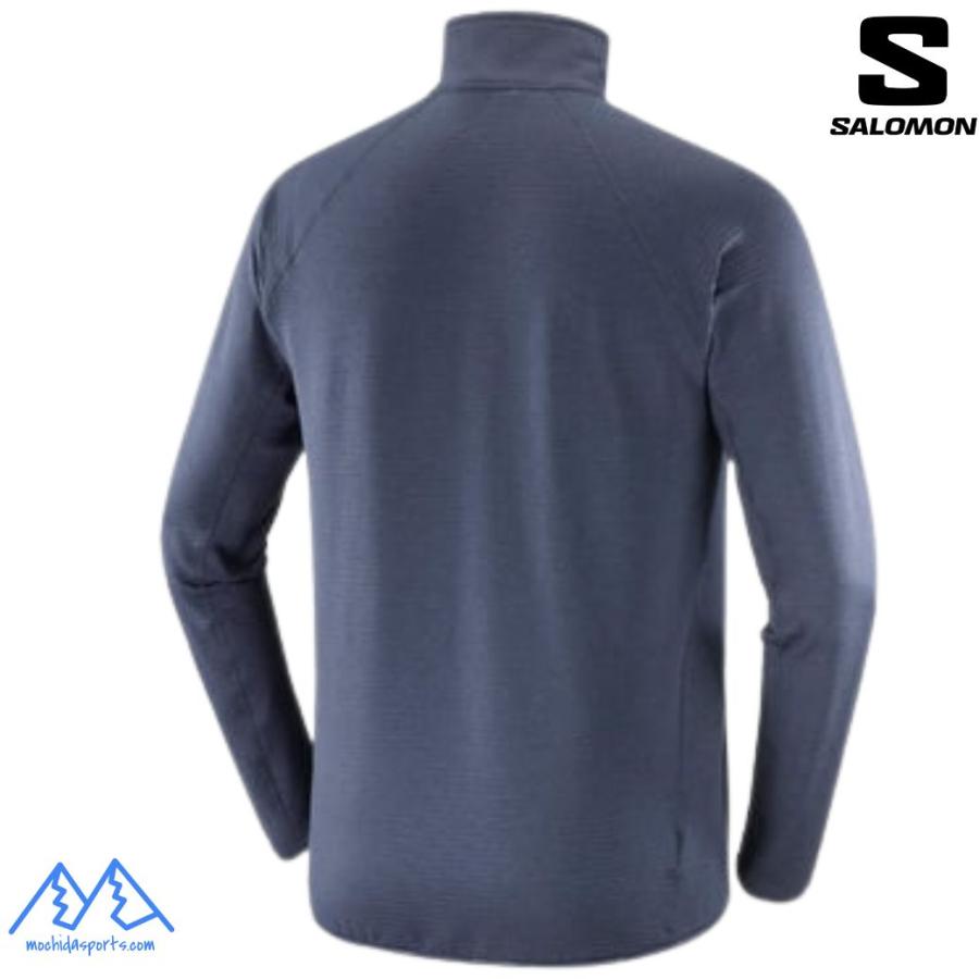 SALOMON サロモン ハーフジップ フリース ストレッチ ブルー ESSENTIAL LIGHTWARM HZ DEEP BLUE NIGHTS LC2645900 | SALOMON | 01