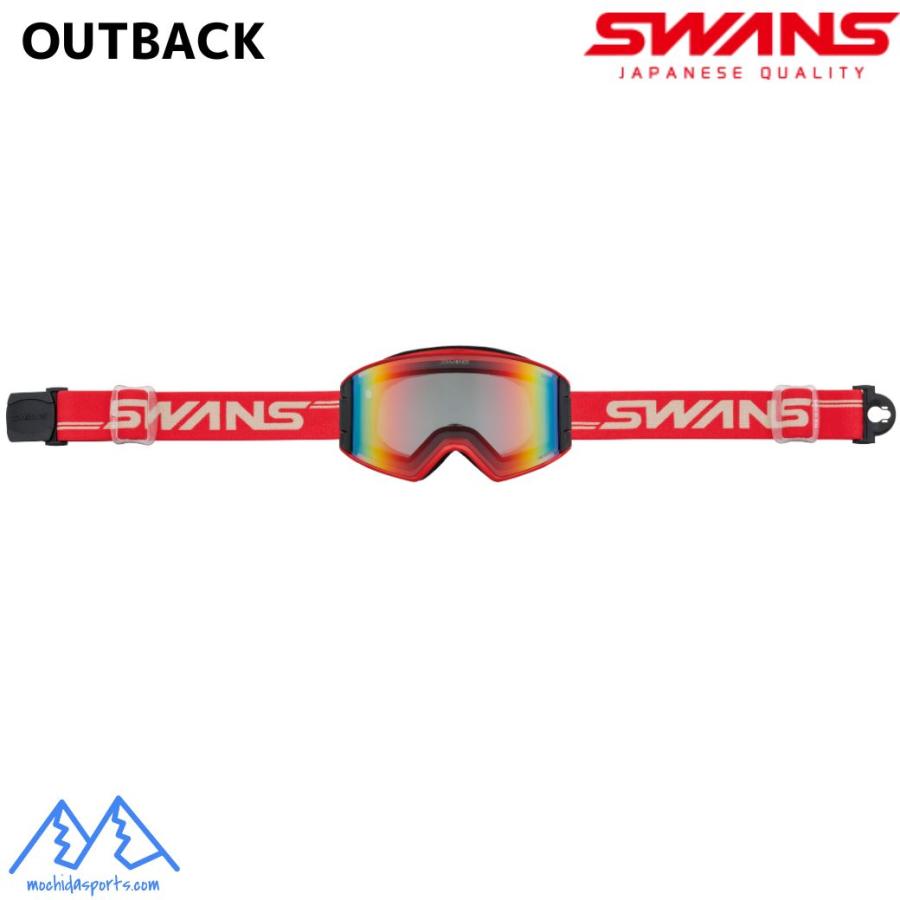 新品SWANS OUTBACK 調光ULTRA 換気するゴーグルメガネ可レッド SWANS