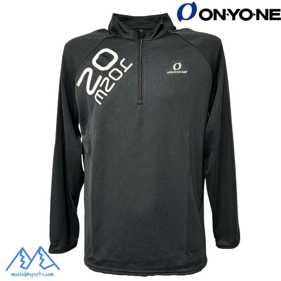 オンヨネ 限定 プリント ジップアップ ロングスリーブ 長袖 Ｔシャツ ハイグレーター ブラック ONYONE HYGLATER ZIPUP LONG SLEEVE OKJ95720E 009 | オンヨネ