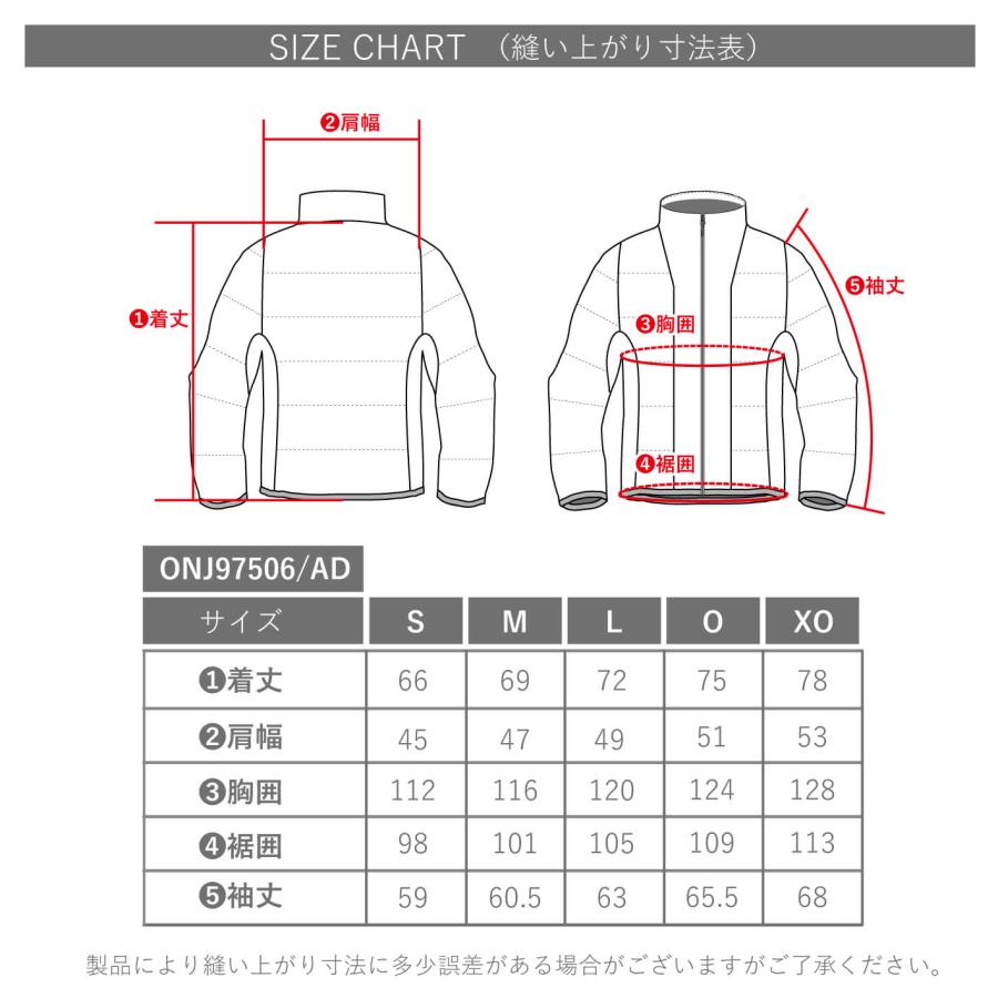 オンヨネ 中綿入 ミドルジャケット インシュレーションジャケット ブラック ONYONE STRETCH PUFF MID JK ミドラー ONJ97506 | オンヨネ | 02