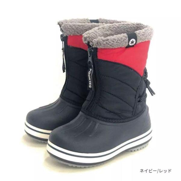 プーキーズ ジュニア キッズ スノーブーツ スノーシューズ ネイビー レッド POOKIES PK-WP700S | 