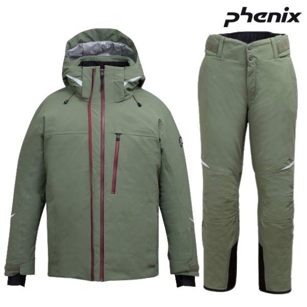 フェニックス スキーウエア カーキ XLサイズ PHENIX Demo Performance 2LINE ZIPPER Jacket Demo Performance Slash Pants KAHKI KA  PSM24OT00-PSM24OB00-KA | フェニックス（スポーツ）