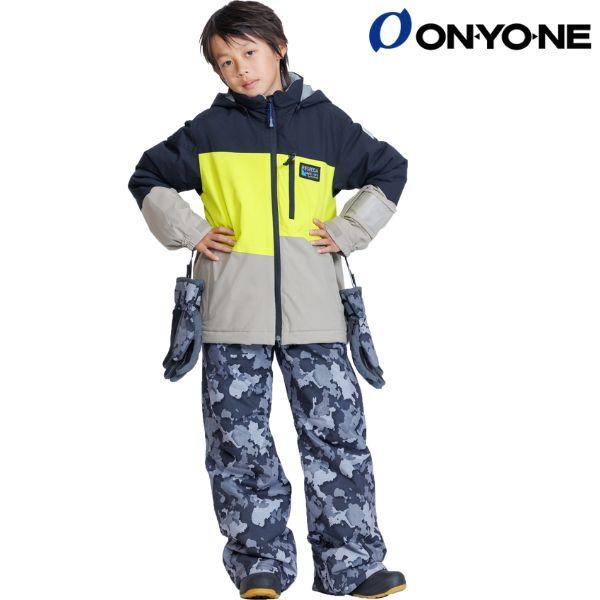 ONYONE オンヨネ ジュニア スキーウエア ブラック イエロー グレー カモ 迷彩 サイズ調整 RESEEDA JUNIOR SUIT RES76001 009008C | オンヨネ | 01