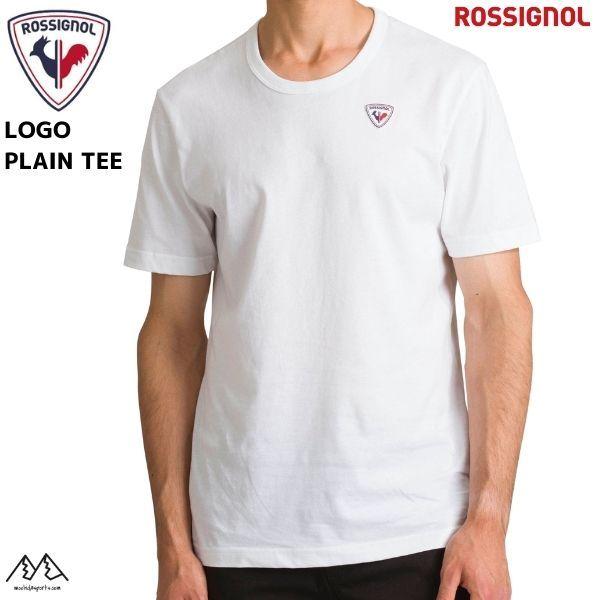 ロシニョール コットン ロゴ Tシャツ ホワイト ROSSIGNOL LOGO PLAIN TEE WHITE 100 RLKMY02 WH | ROSSIGNOL