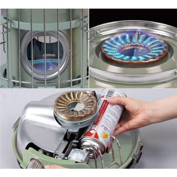センゴク アラジン ポータブル ガスストーブ 限定色 グリーン Sengoku Aladdin Portable Gas Stove SAG-BF02-CG SAGBF02CG | アラジン | 02