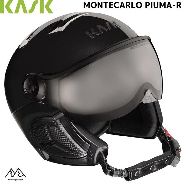 カスク バイザーヘルメット モンテカルロ ブラック / スモーク KASK MONTECARLO PIUMA-R Black Smoke SHE00062 210 スキー ヘルメット