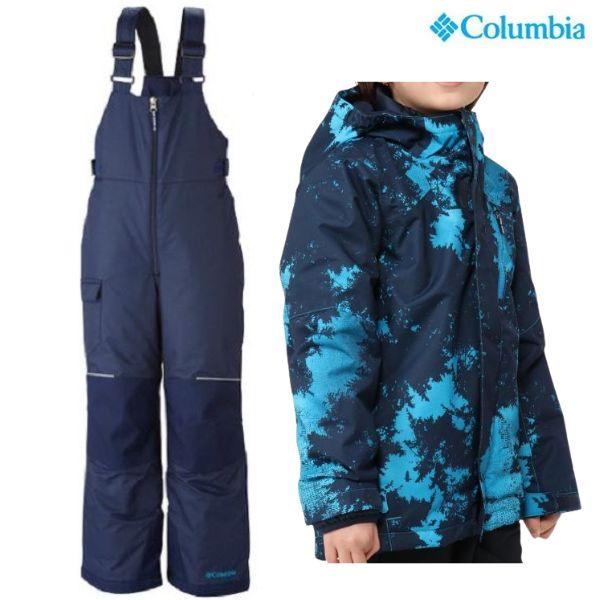 コロンビア ジュニア スキーウエア セット インナージャケット付 ウィリバードII ブルー ネイビー Columbia WB1036 491 SY8401 464 | Columbia