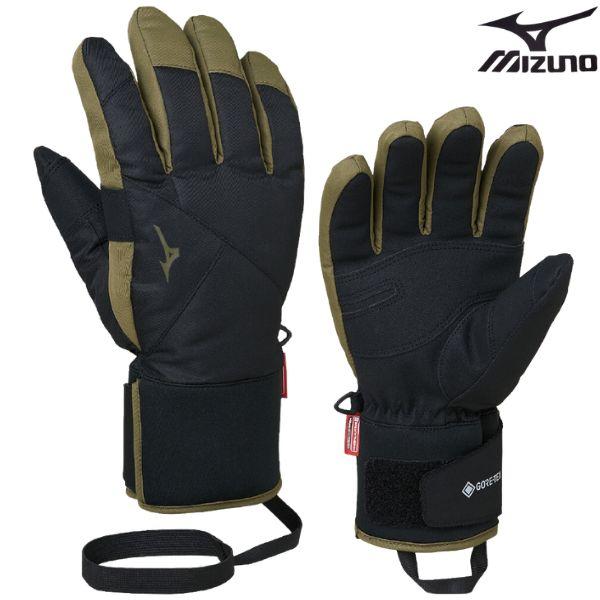 ミズノ ゴアテックス スキーグローブ ファブリック ファイブフィンガー グローブ ブラック カーキ MIZUNO FABRIC 5 FINGER GLOVES Z2JYA507 GORE TEX Z2JYA507 | MIZUNO