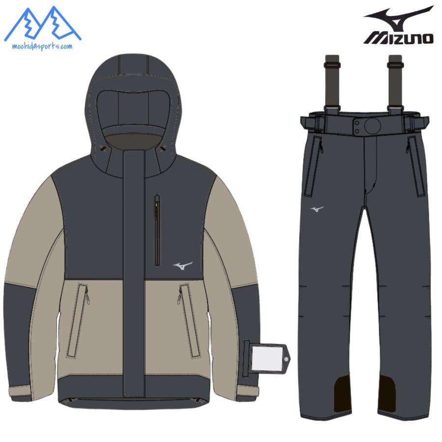 ミズノ スキーウエア スキースーツ MIZUNO SNOW SKI SUIT Ebony×Trench Beige Z2MGC355 94 | MIZUNO