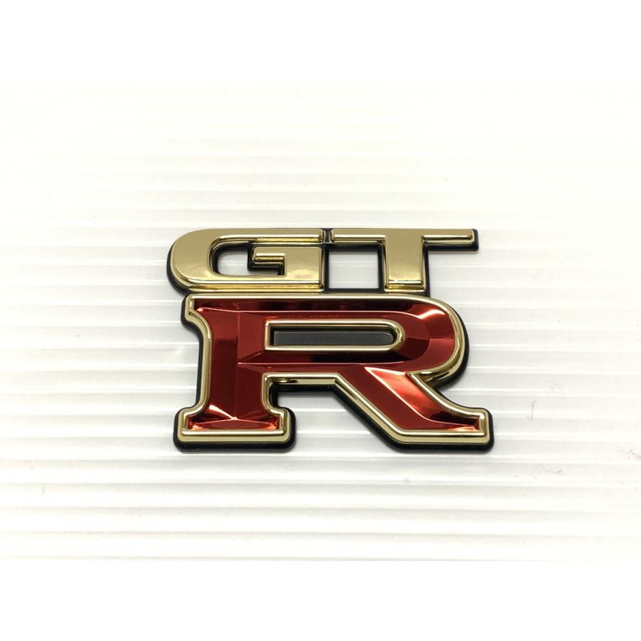 □□ R34 スカイライン リア ゴールド GTR エンブレム レプリカ パーツ