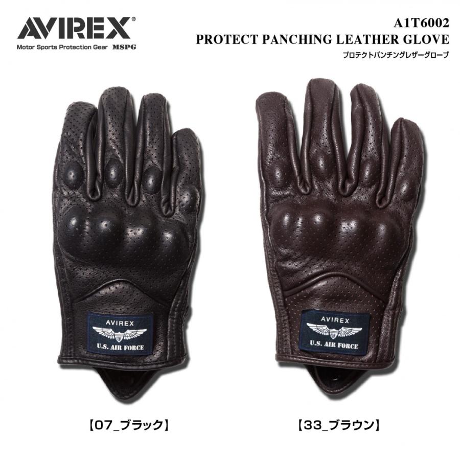 A1T6002 AVIREX PROTECT PUNCH LEATHER GLOVE アビレックス プロテター メッシュ レザー  バイク グローブ ツーリング｜mspg｜02