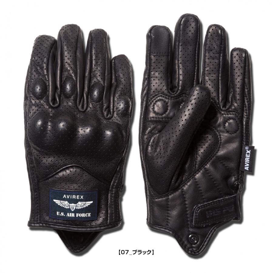 A1T6002 AVIREX PROTECT PUNCH LEATHER GLOVE アビレックス プロテター メッシュ レザー  バイク グローブ ツーリング｜mspg｜05