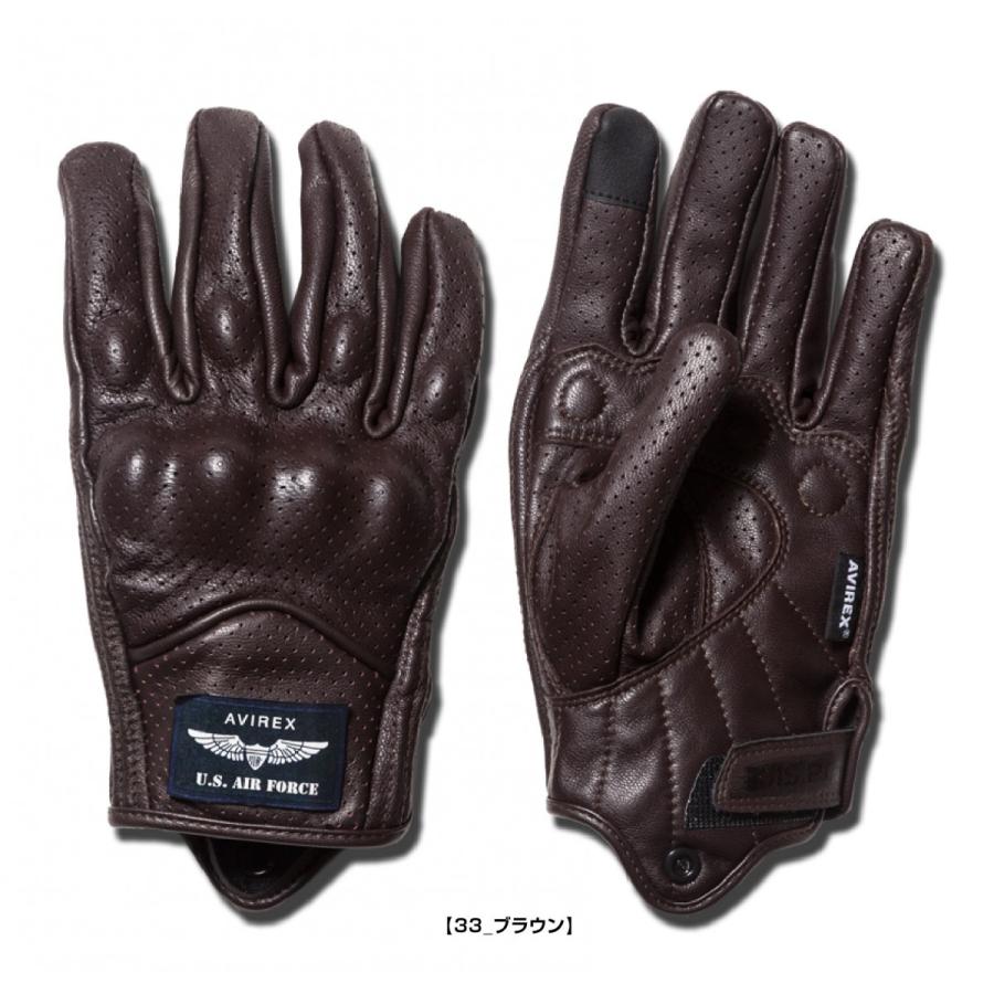 A1T6002 AVIREX PROTECT PUNCH LEATHER GLOVE アビレックス プロテター メッシュ レザー  バイク グローブ ツーリング | AVIREX | 05