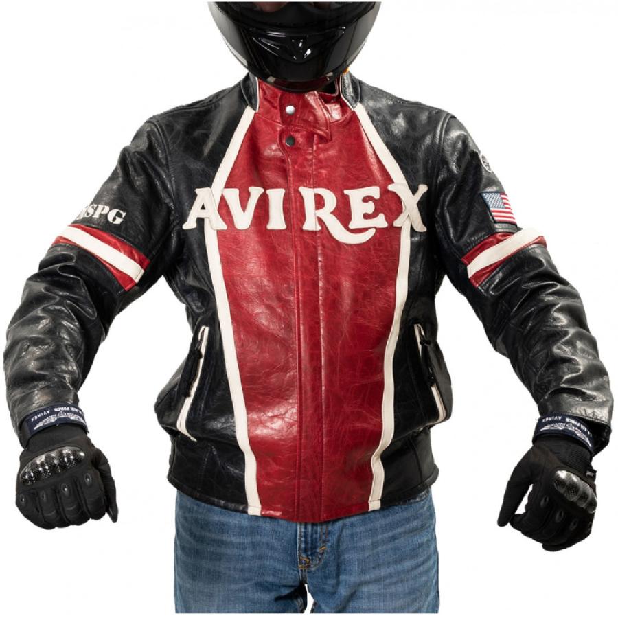 A2H1005 ビンテージレザーライダースジャケット  AVIREX アビレックス ライディング レザー 本革 ジャケット 防寒 CEプロテター装備 バイク ツーリング | AVIREX | 04