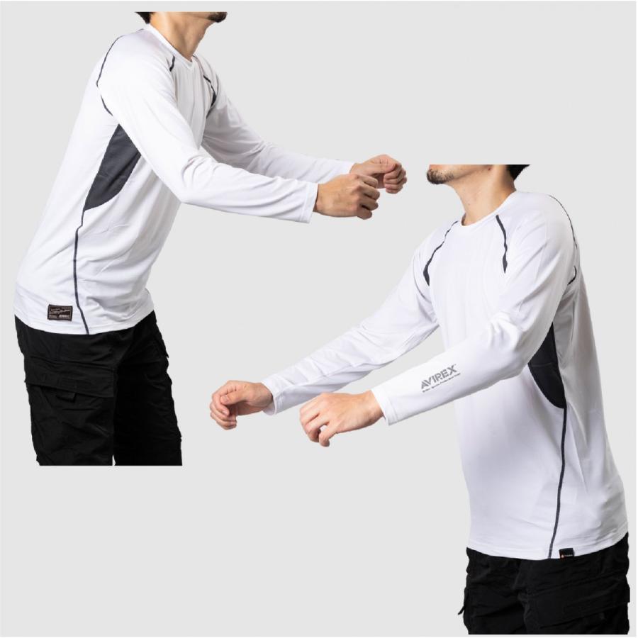 A2K5001 AVIREX REGULAR FIT COMPRESSION INNER アビレックス レギュラーフィットコンプレッションインナー 抗菌・防臭 ポリジン ベタ付き防止 ツーリング | AVIREX | 08