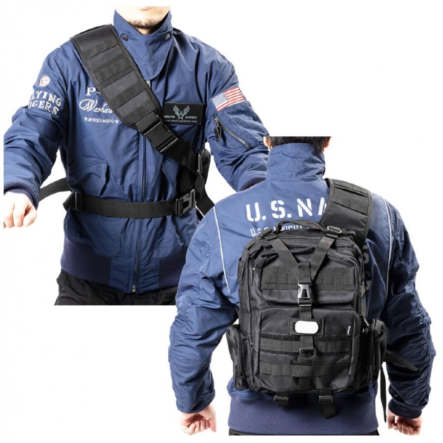 A2K7002 AVIREX TACTICAL BODY BAG アビレックス タクティカルボディーパック (2.5l) ライディング バイク ツーリング 最適収納 MOLLE装備 カスタマイズ | AVIREX | 09