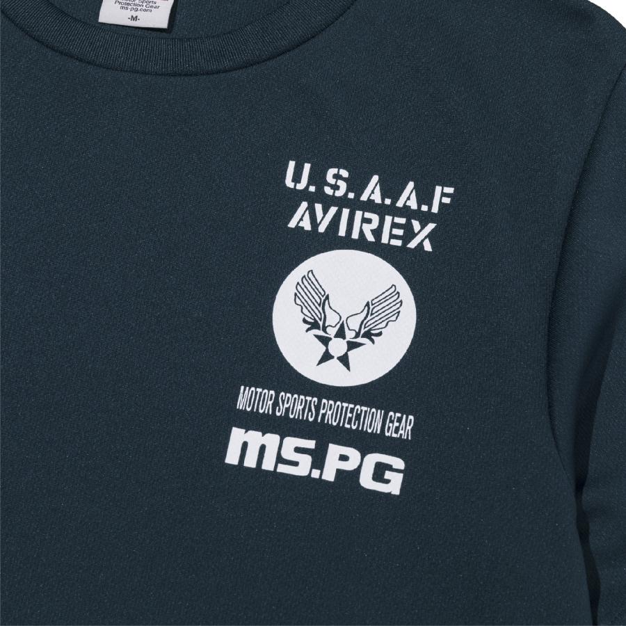 A2M5001 AVIREX QUICK DRY T-SHIRT [USAAF] アビレックス クイックドライTシャツ 吸水速乾 抗菌・防臭 ポリジン ベタ付き防止 ツーリング｜mspg｜10