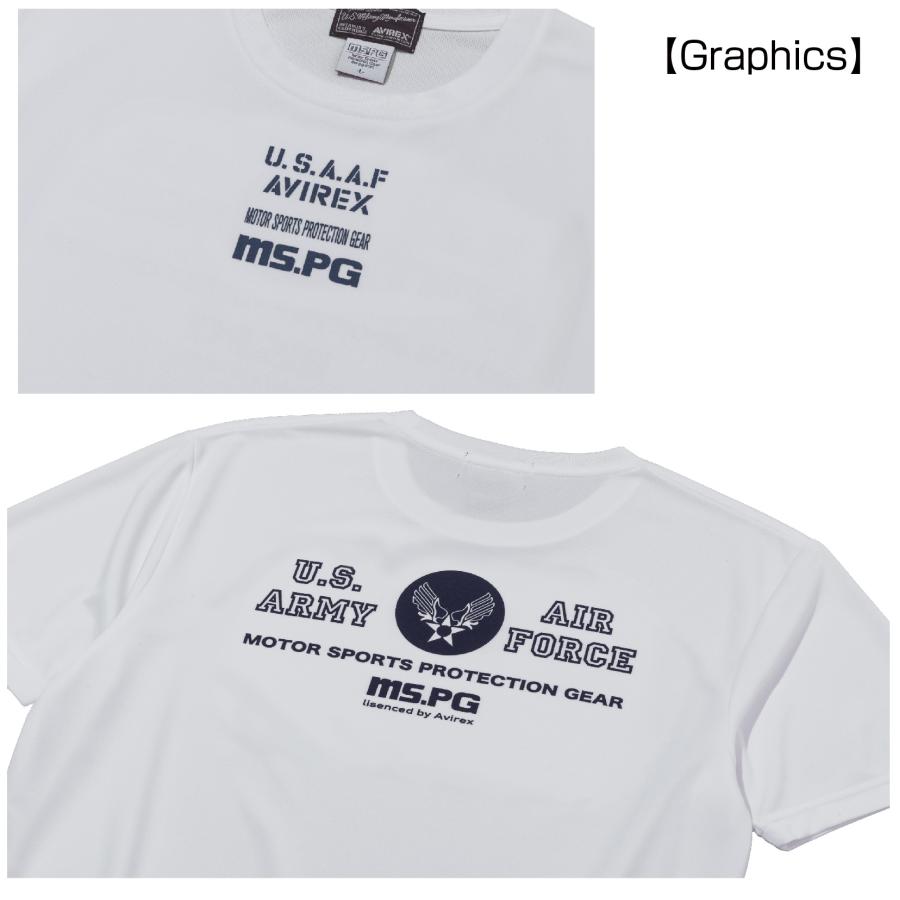 A2M5002 AVIREX QUICK DRY T-SHIRT [USARMY&AIR FORCE] アビレックス クイックドライTシャツ 吸水速乾 抗菌・防臭 ポリジン ベタ付き防止 ツーリング | AVIREX | 02