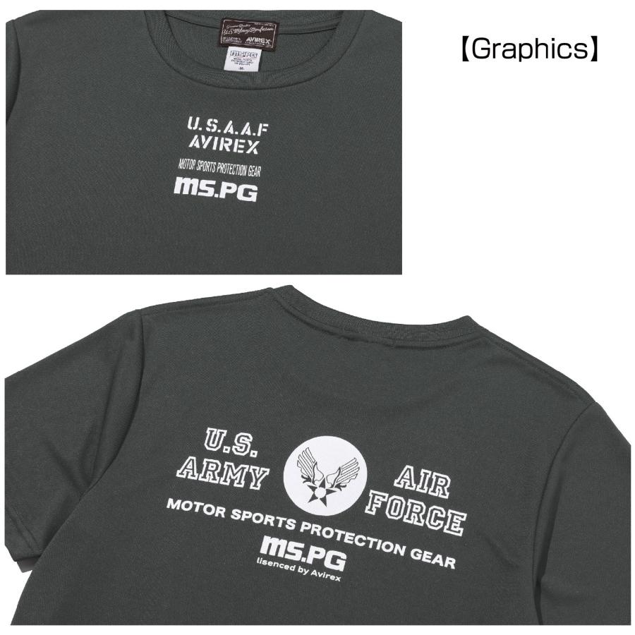 A2M5002 AVIREX QUICK DRY T-SHIRT [USARMY&AIR FORCE] アビレックス クイックドライTシャツ 吸水速乾 抗菌・防臭 ポリジン ベタ付き防止 ツーリング | AVIREX | 10