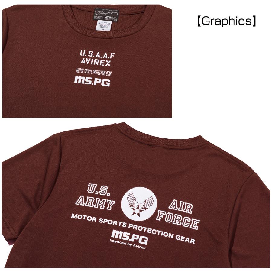 A2M5002 AVIREX QUICK DRY T-SHIRT [USARMY&AIR FORCE] アビレックス クイックドライTシャツ 吸水速乾 抗菌・防臭 ポリジン ベタ付き防止 ツーリング | AVIREX | 12