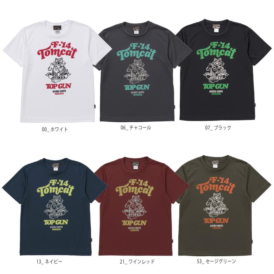 A2N5001 AVIREX QUICK DRY T-SHIRT [TOMCAT] アビレックス クイックドライTシャツ 吸水速乾 抗菌・防臭 ポリジン ベタ付き防止 ツーリング | AVIREX