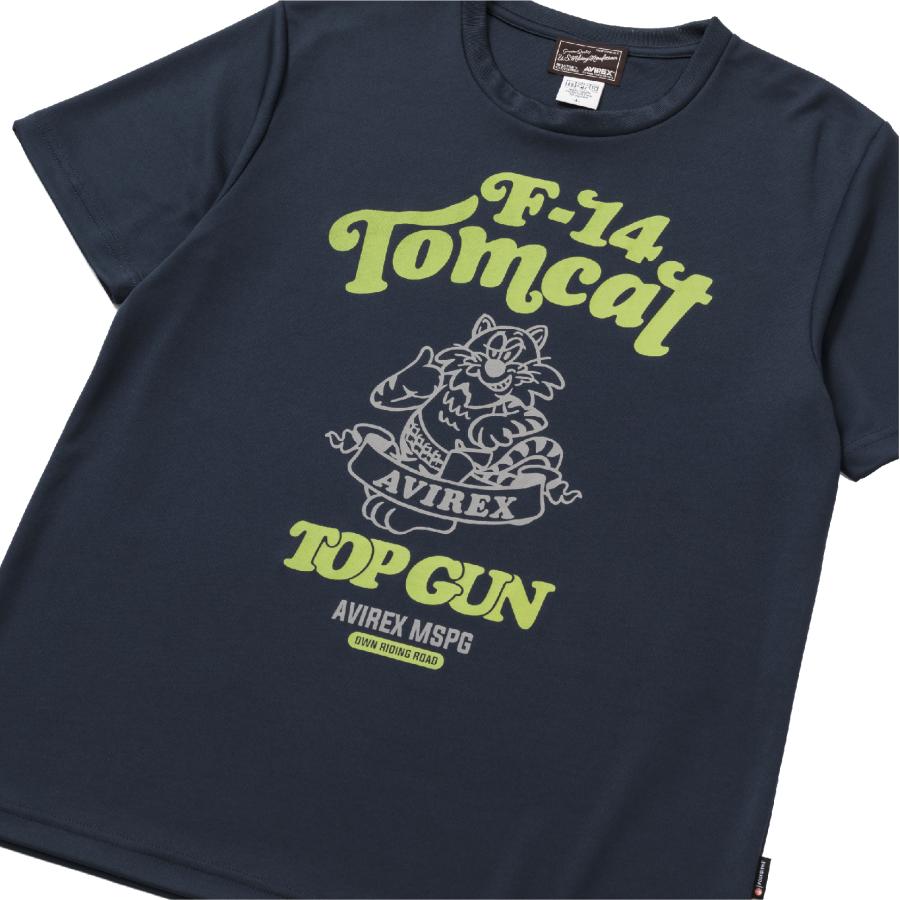 A2N5001 AVIREX QUICK DRY T-SHIRT [TOMCAT] アビレックス クイックドライTシャツ 吸水速乾 抗菌・防臭 ポリジン ベタ付き防止 ツーリング | AVIREX | 08