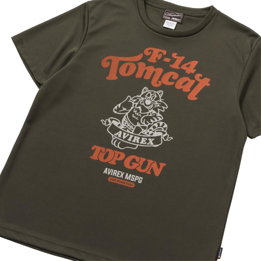 A2N5001 AVIREX QUICK DRY T-SHIRT [TOMCAT] アビレックス クイックドライTシャツ 吸水速乾 抗菌・防臭 ポリジン ベタ付き防止 ツーリング | AVIREX | 12