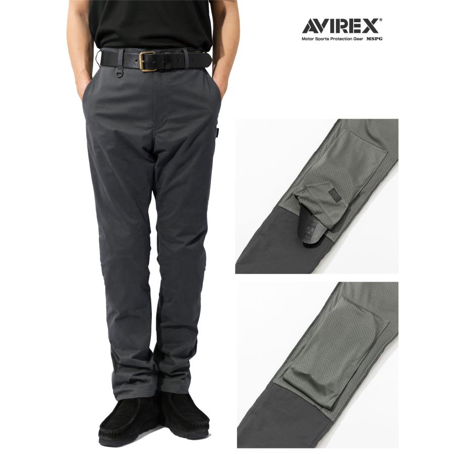 A2P3001 AVIREX RIDING CHINO PANTS アビレックス ライディング チノパンツ ストレッチ　プロテター標準装備：ヒザ位置調整可能 | AVIREX | 04