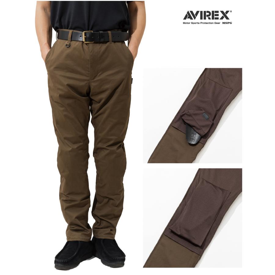 A2P3001 AVIREX RIDING CHINO PANTS アビレックス ライディング チノパンツ ストレッチ　プロテター標準装備：ヒザ位置調整可能 | AVIREX | 08