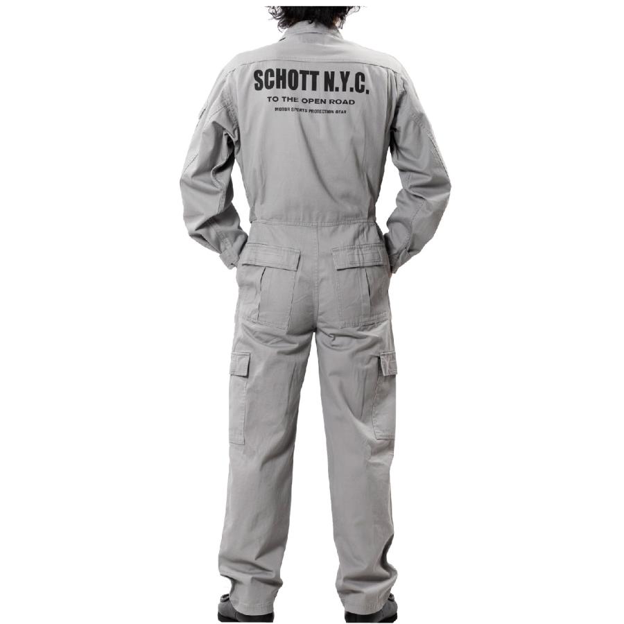 S2K3501 SCHOTT ALL IN ONE  MECHANIC SUIT ショット メカニックスーツ バイク 車 整備 軽量 粉塵防止 DIY 整備工場 ユニホーム カジュアルシーン | Schott N.Y.C | 03