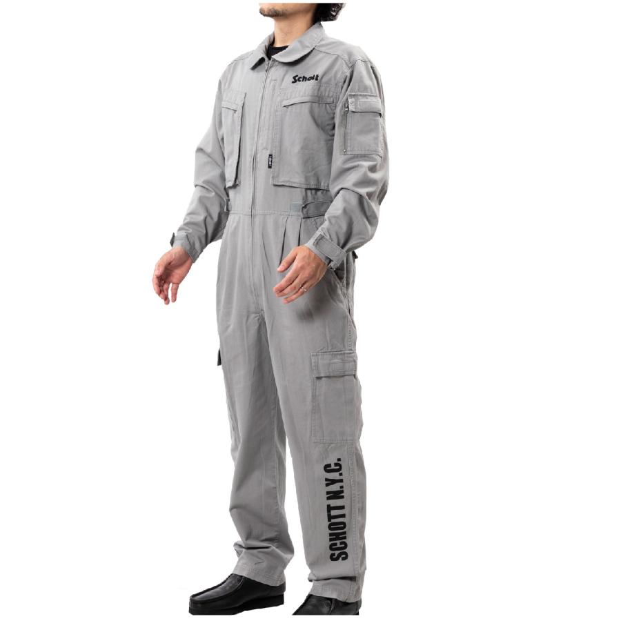 S2K3501 SCHOTT ALL IN ONE  MECHANIC SUIT ショット メカニックスーツ バイク 車 整備 軽量 粉塵防止 DIY 整備工場 ユニホーム カジュアルシーン | Schott N.Y.C | 04
