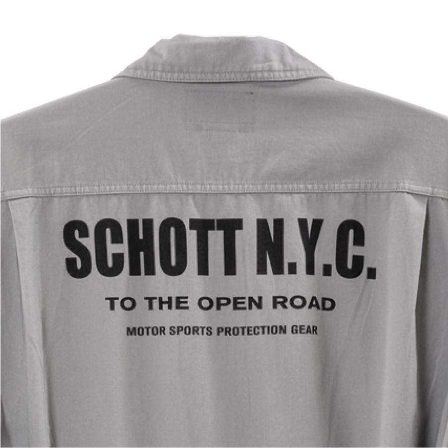 S2K3501 SCHOTT ALL IN ONE  MECHANIC SUIT ショット メカニックスーツ バイク 車 整備 軽量 粉塵防止 DIY 整備工場 ユニホーム カジュアルシーン | Schott N.Y.C | 06