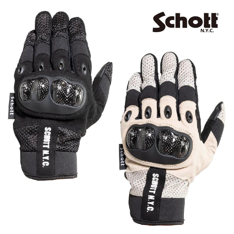 S2L6501 SCHOTT PROTECT MESH GLOVE ショット カーボンプロテクト エアー メッシュ グローブ バイク ツーリング | Schott N.Y.C | 01